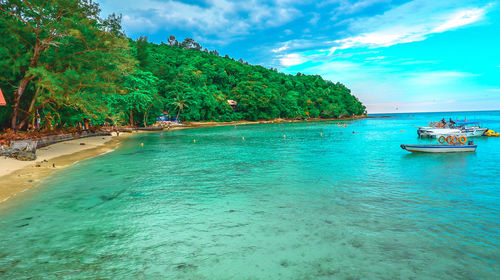 Scenic view of sea against sky