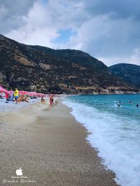 Group of people on beach