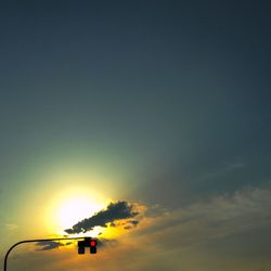 Car on road at sunset