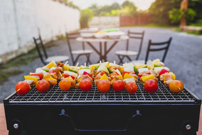 Close-up of sushi on table