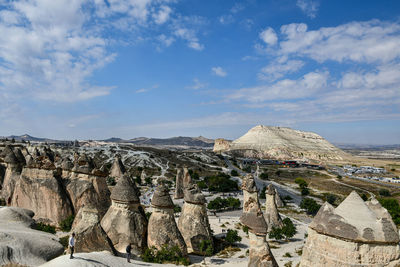 Panoramic view of landscape against cloudy sky