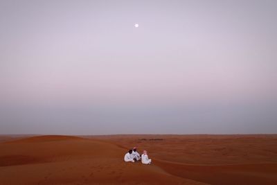 Scenic view of desert against sky