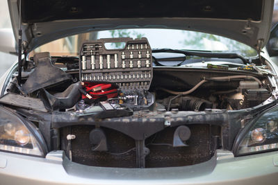 Close-up of vintage car