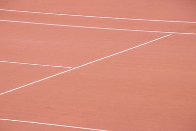 High angle view of tennis court