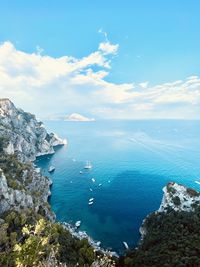 Capri scenic view of sea against sky