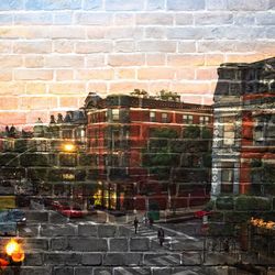 Brick wall with brick wall