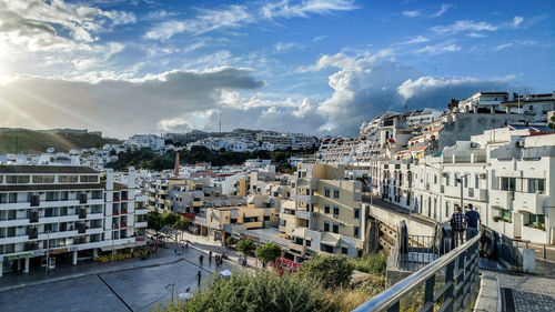 Panoramic view of cityscape against sky