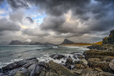 Scenic view of sea against sky