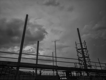 Low angle view of bridge against sky