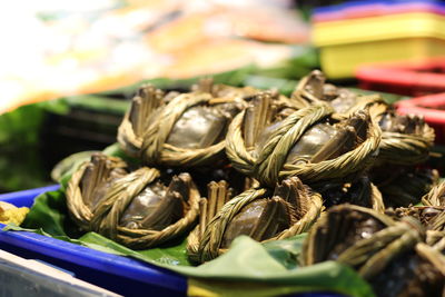 Close-up of vegetables for sale in market