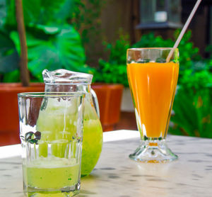 Close-up of drink on table