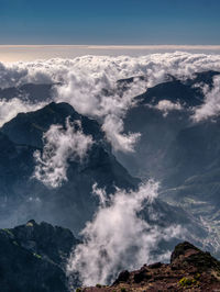 The beautiful view to nuns valley from ruivos summit