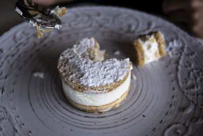 Close-up of dessert in plate