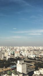 High angle view of townscape against sky