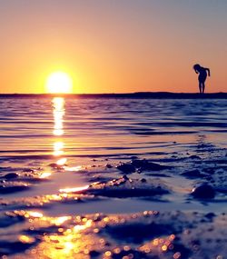 Silhouette at sunset