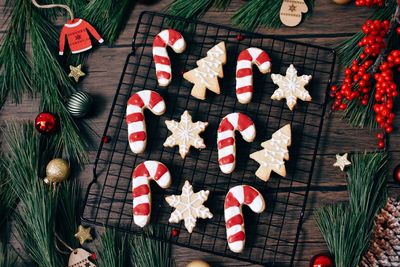 Close-up of christmas decorations