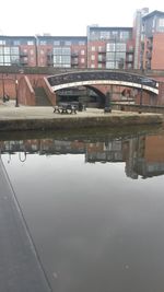 View of river with buildings in background