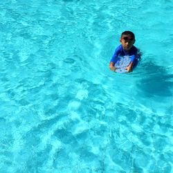 High angle view of swimming pool