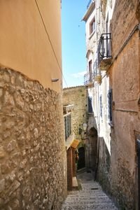 A narrow street of guardia sanframondi, a village in the province of benevento, italy.