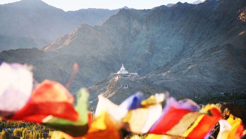 Close-up of mountains against blurred background