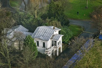 High angle view of house