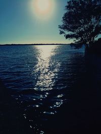 View of calm blue sea against the sky