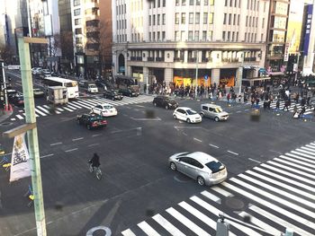 Cars on city street