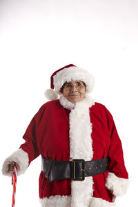 View of christmas decoration against white background