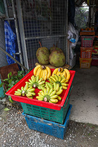 Fruits for sale at market stall
