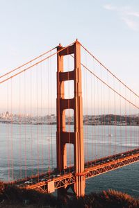 View of suspension bridge