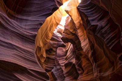 Low angle view of rock formation