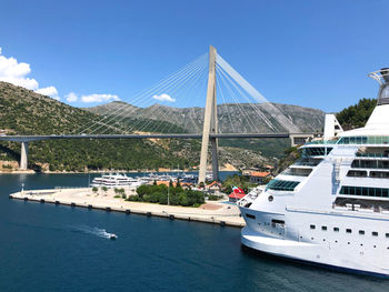 View of bridge over sea