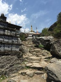 View of temple against sky