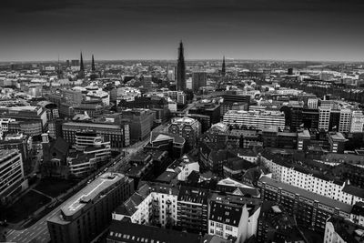 High angle view of cityscape