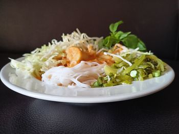 Close-up of meal served in plate