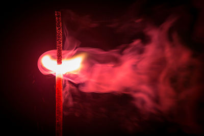 Close-up of lit sparklers