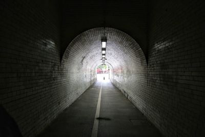 View of subway tunnel