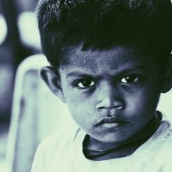 Close-up portrait of boy