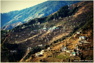 Aerial view of rural landscape