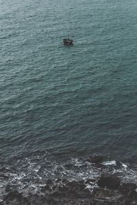 High angle view of sea