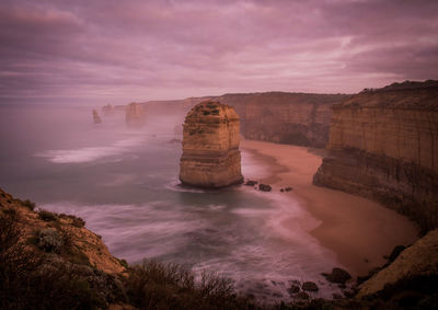 Rock formations at seaside