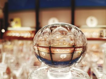Close-up of christmas glass