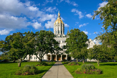 Low angle view of building against sky