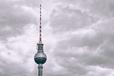 Low angle view of communications tower