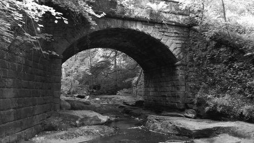 Arch bridge over river