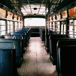 Interior of empty bus