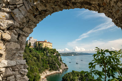 Duino castle in the gulf of trieste italy