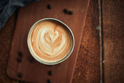 High angle view of coffee