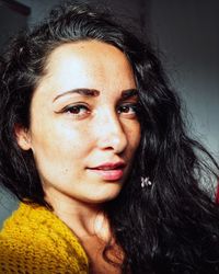 Close-up portrait of a beautiful young woman