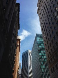 Low angle view of modern building against sky